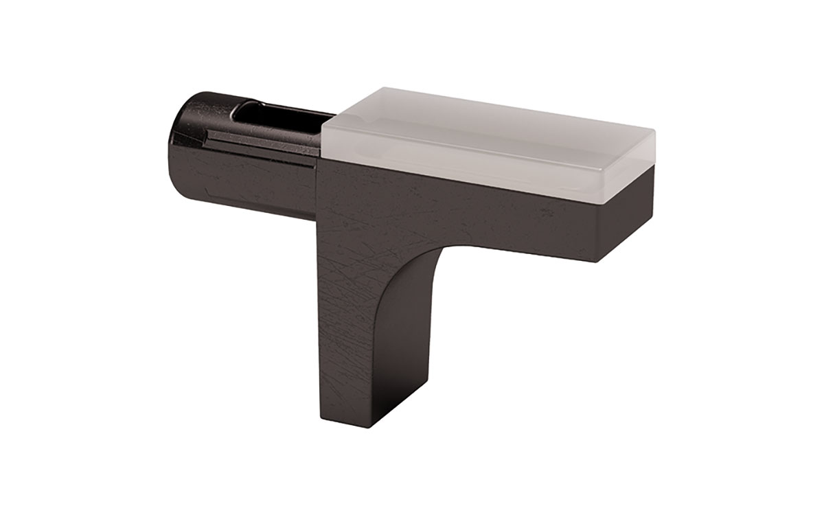 Glashyllbärare K-Line med Ø5 mm Tapp Svart Nickel