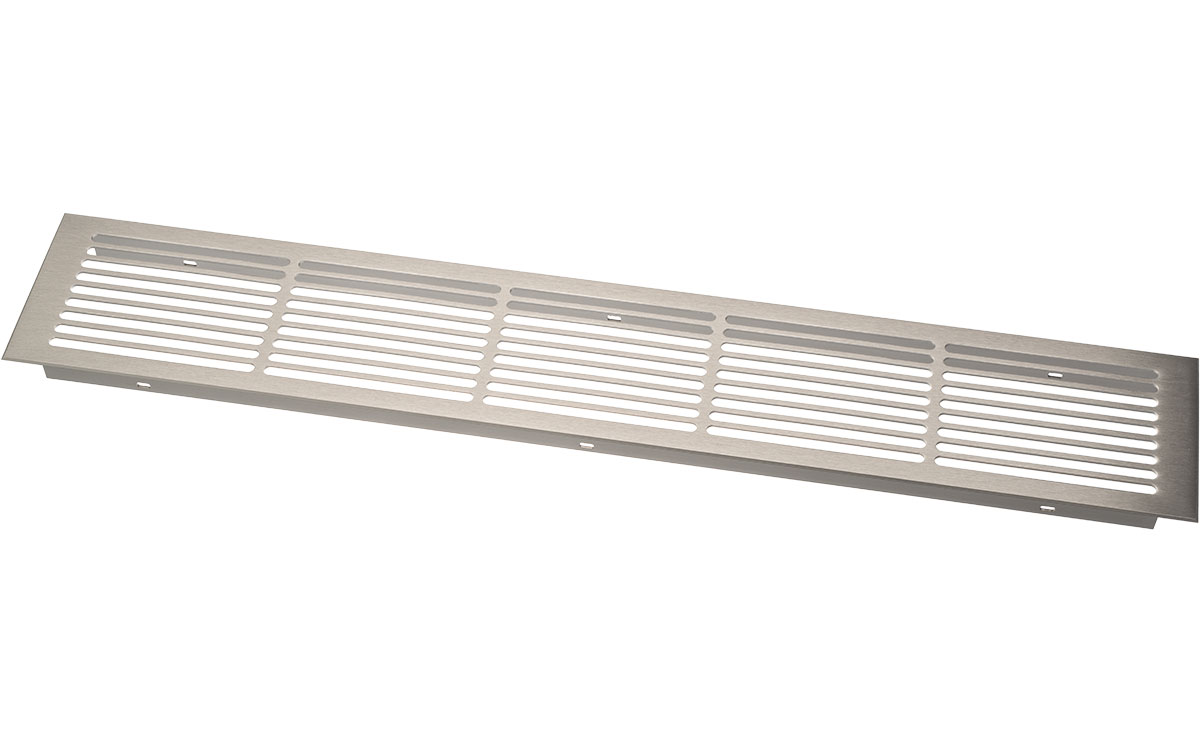 Ventilationsgaller 500 x 86 mm Rostfri look