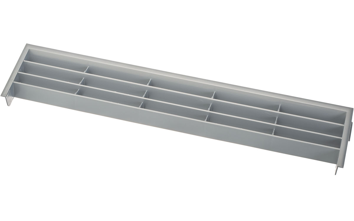 Ventilationsgaller 372 x 79 mm Silver