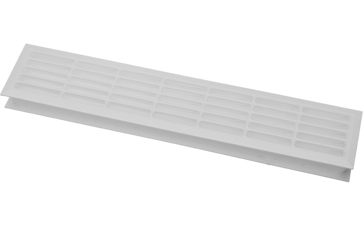 Ventilationsgaller 400 x 80 mm Vit