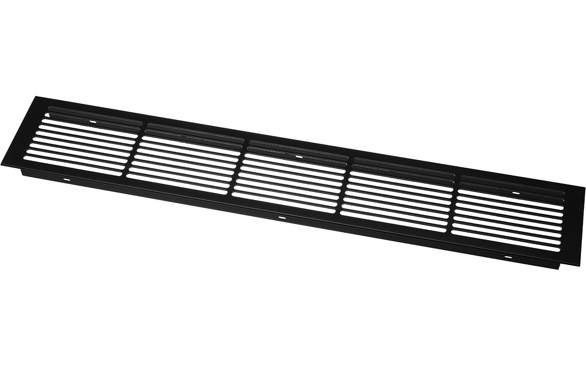 Ventilationsgaller 500 x 86 mm Svart