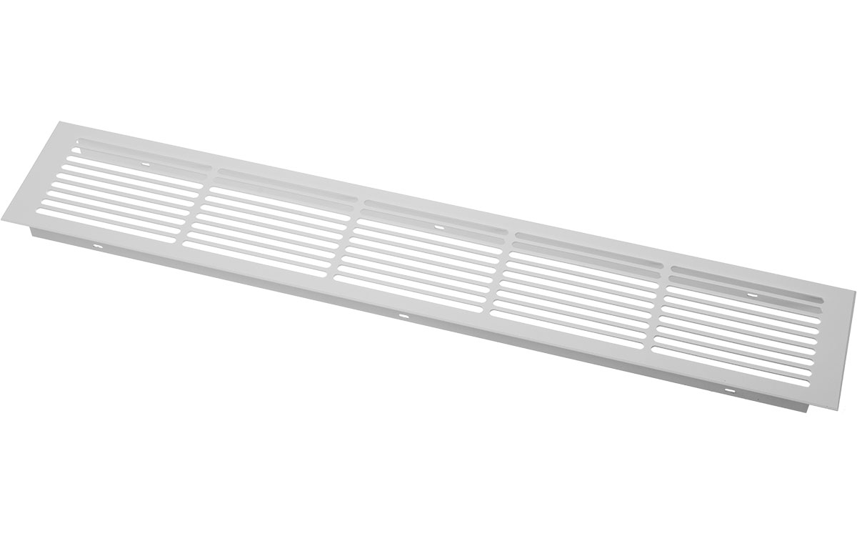 Ventilationsgaller 500 x 86 mm Vit RAL-9003
