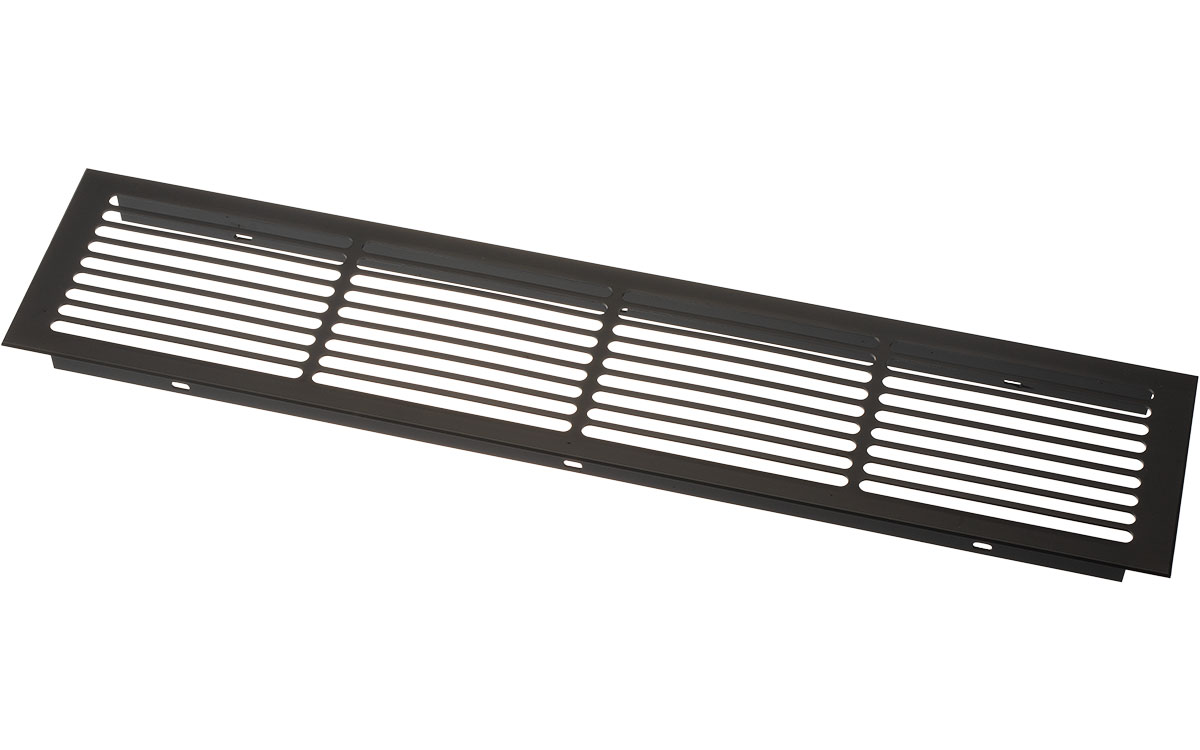Ventilationsgaller 400 x 86 mm Svart
