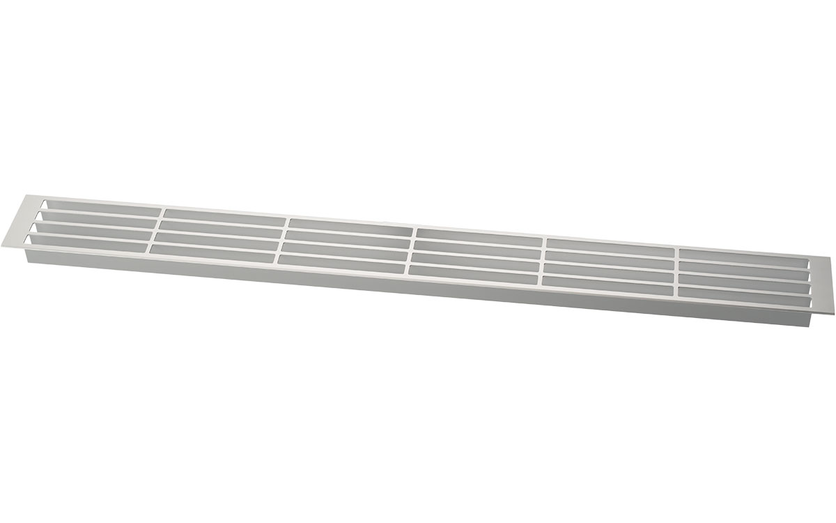 Ventilationsgaller 570 x 62 mm Silver