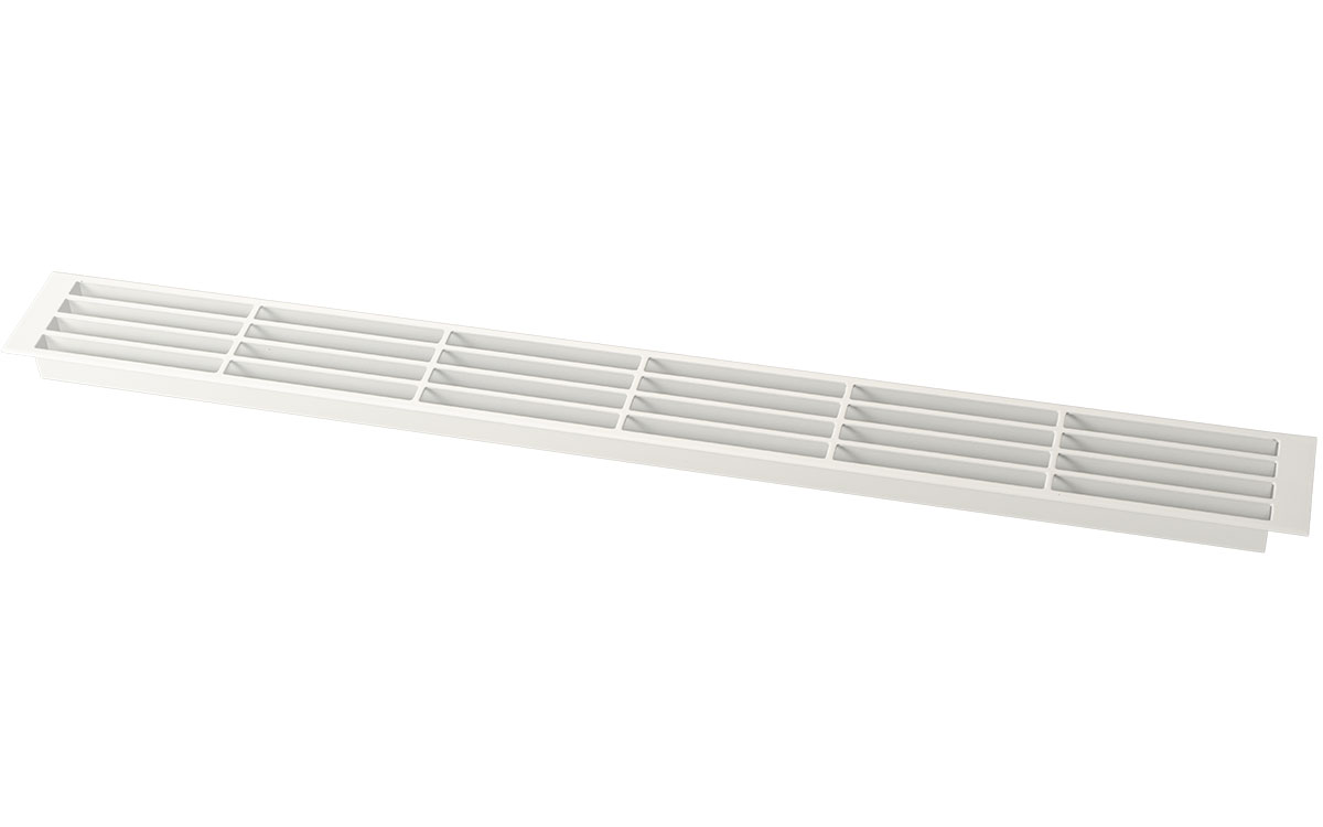 Ventilationsgaller 570 x 57 mm Vit
