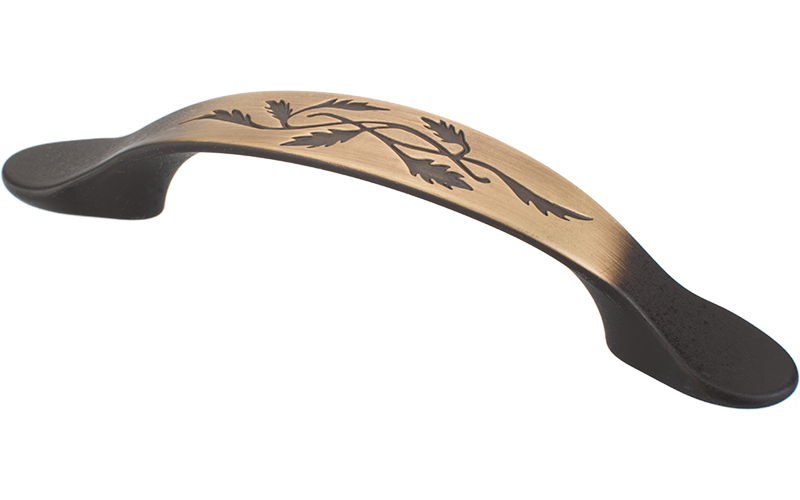 Handtag "Acanthus" Borstad Mässing