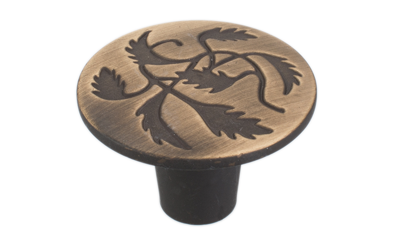 Knopp "Acanthus" Borstad Mässing