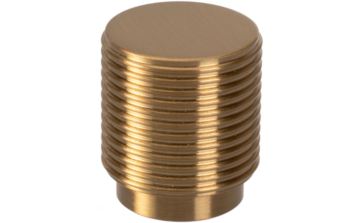 Knopp 'Big Wire' Anodiserad Guld Räfflad