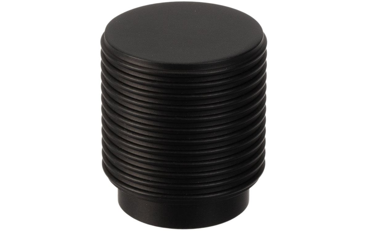 Knopp 'Big Wire' Svart Räfflad