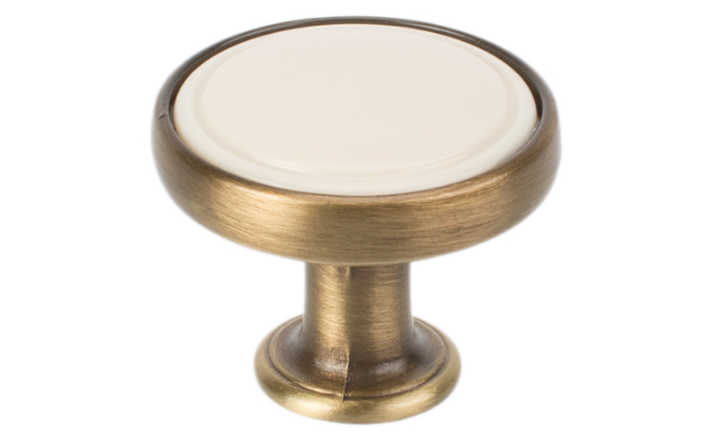 Knopp "Bourg" Bronsoxid Borstad / Beige