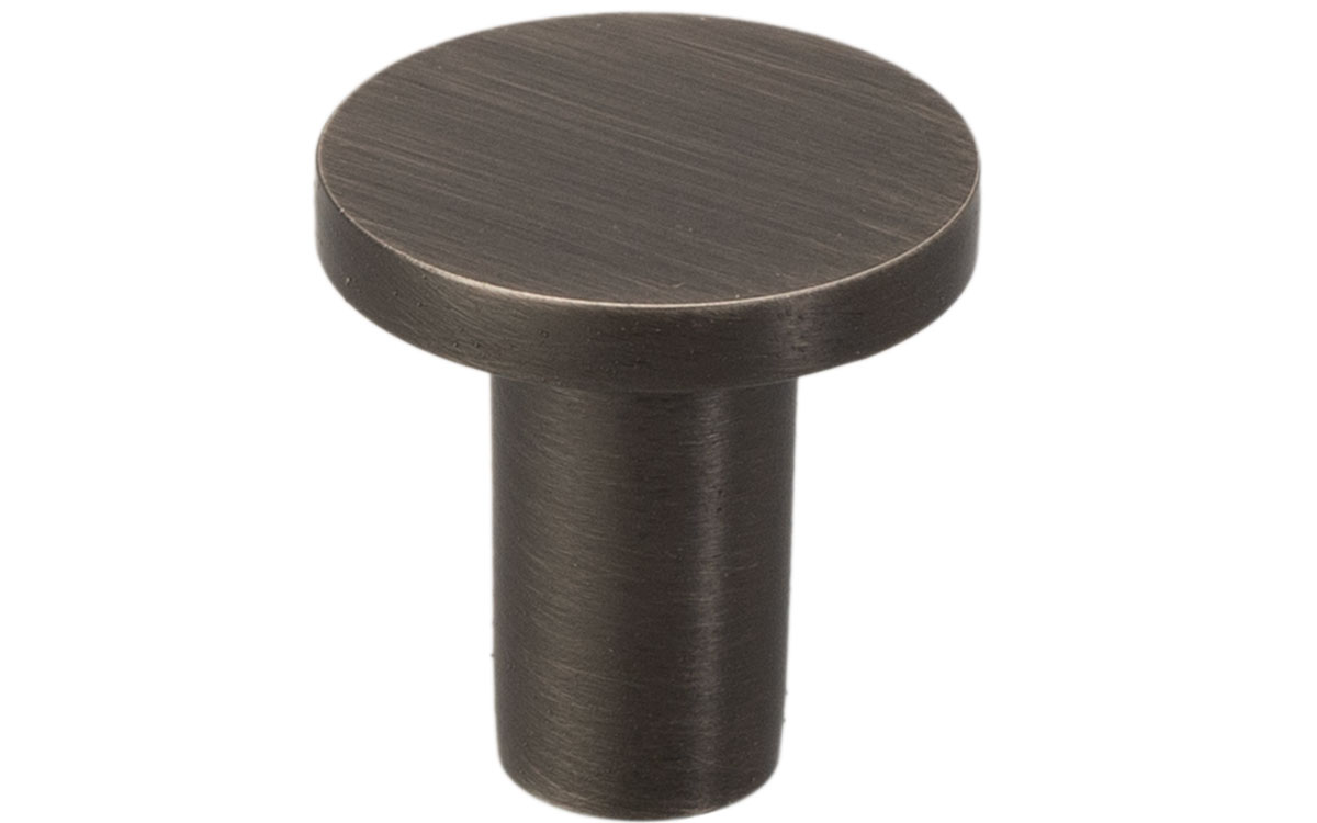 Knopp 'Lilly' Svart Nickel Borstad