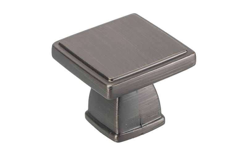 Knopp 'Proof' Svart Nickel Borstad