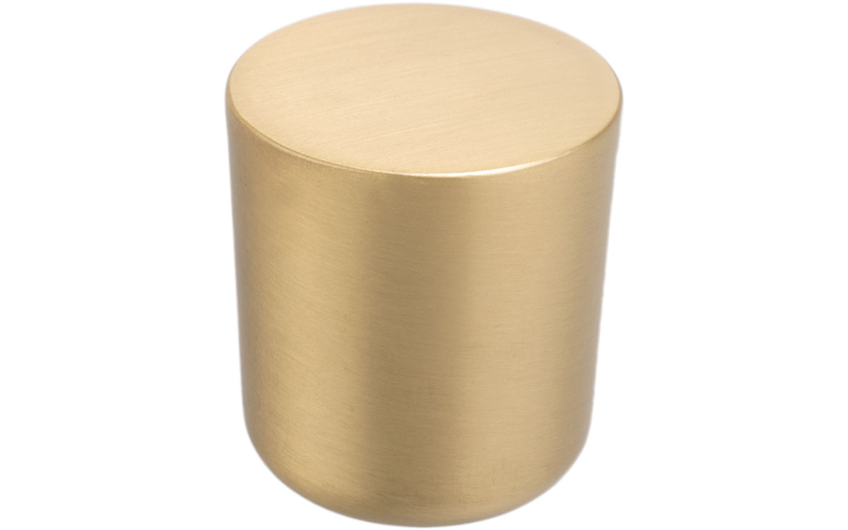 Knopp 'Round Mini' Borstad Mässing