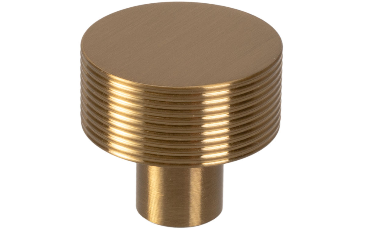 Knopp 'Small Wire Slim' Anodiserad Guld Räfflad
