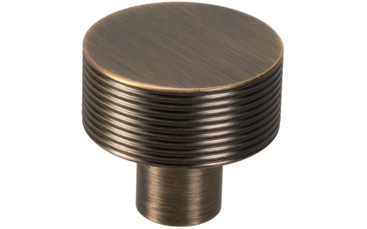 Knopp 'Small Wire Slim' Brons Räfflad