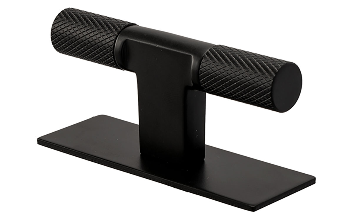 Knopp 'T-Arc-Base' Svart Lättrad