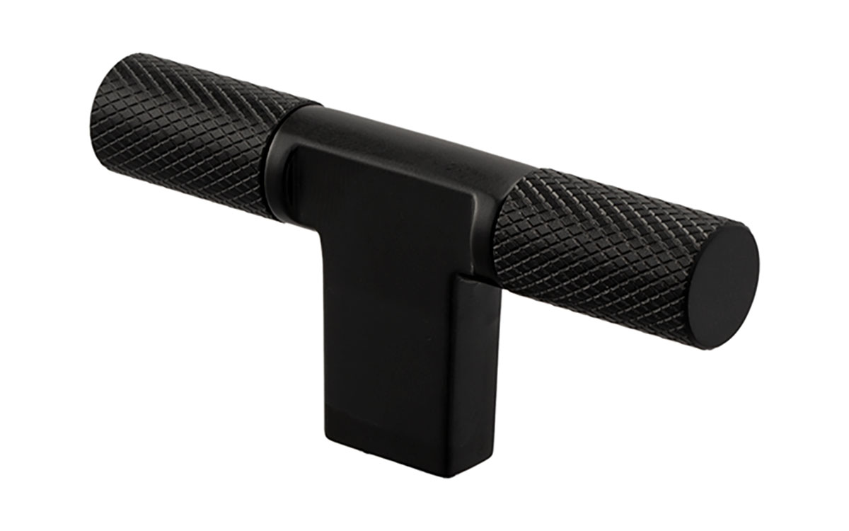 Knopp 'T-Arc' Svart Lättrad