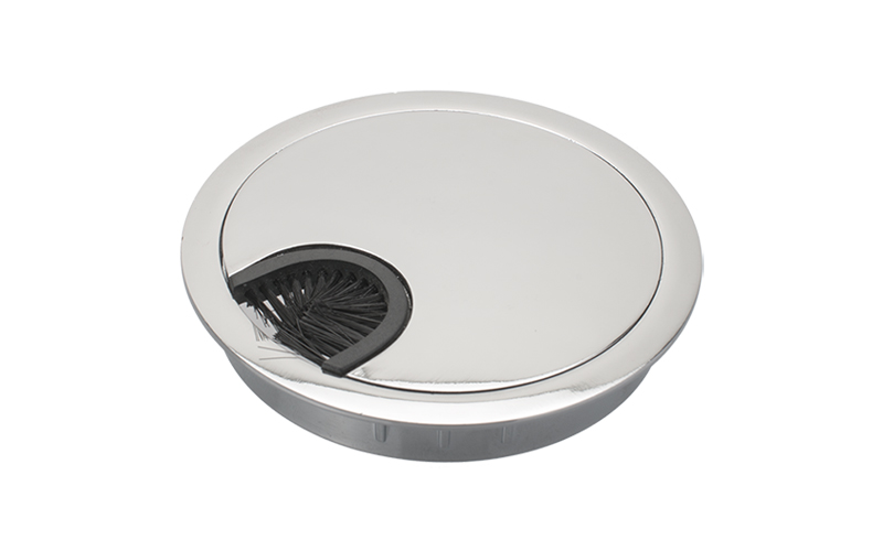 Kabelgenomföring Ø 80 mm Blank Krom