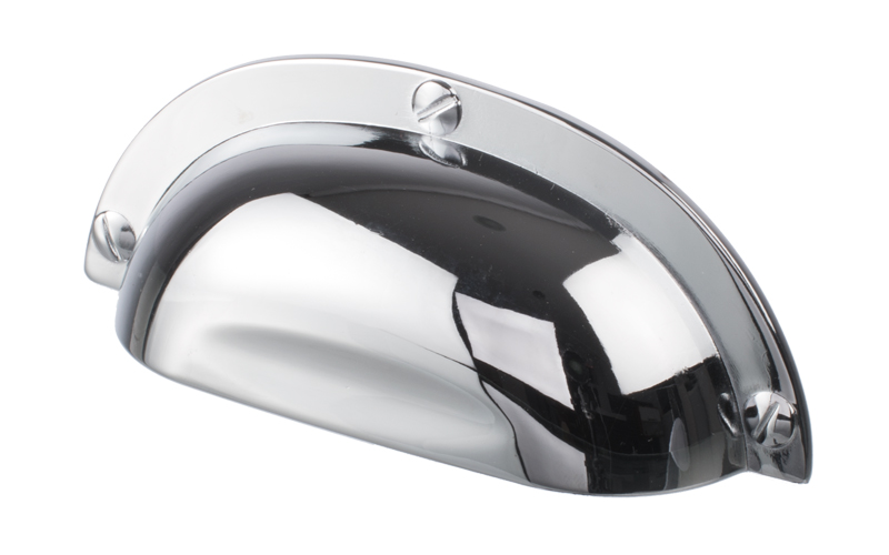 Skålhandtag "Slot" Blank Krom