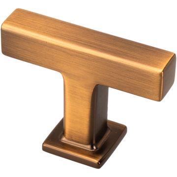 Knopp 'Beam' Svart / Borstad Mässing