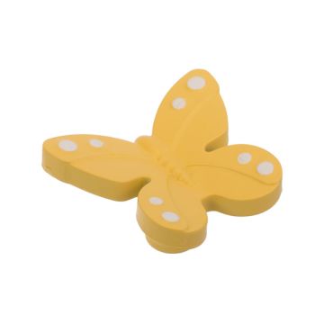 Barnknopp 'Kid Line' Fjäril Gul Vit