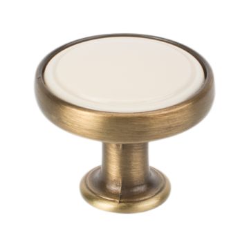 Knopp "Bourg" Bronsoxid Borstad / Beige