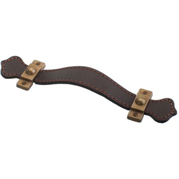 Handtag "Navy" Bronsoxid / Läder
