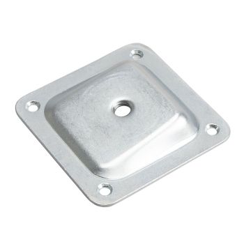 Vinklad fästplatta M8 68x68 mm 10° elförzinkad 4 hål Ø3,75 mm