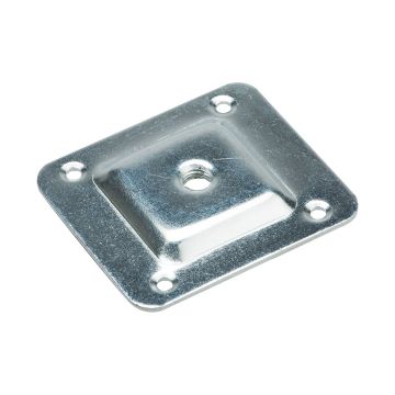 Fästplatta M8 58x66 mm elförzinkad 4 hål Ø4 mm