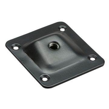 Vinklad fästplatta M8 66x58 mm 10° svart