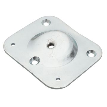 Vinklad fästplatta M8 95x80 mm 15° zink 3 hål Ø4,5 mm