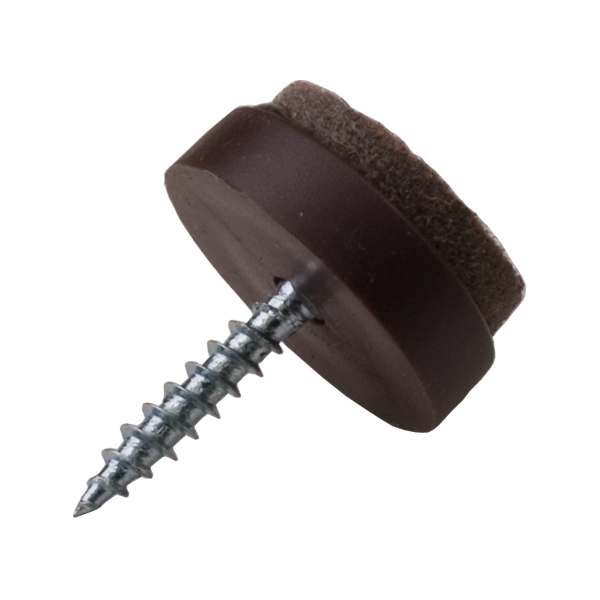 Möbeltass med skruvfäste ø28 mm Brun