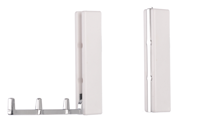 Fällbar Krok "Flap" Vit / Blank Krom