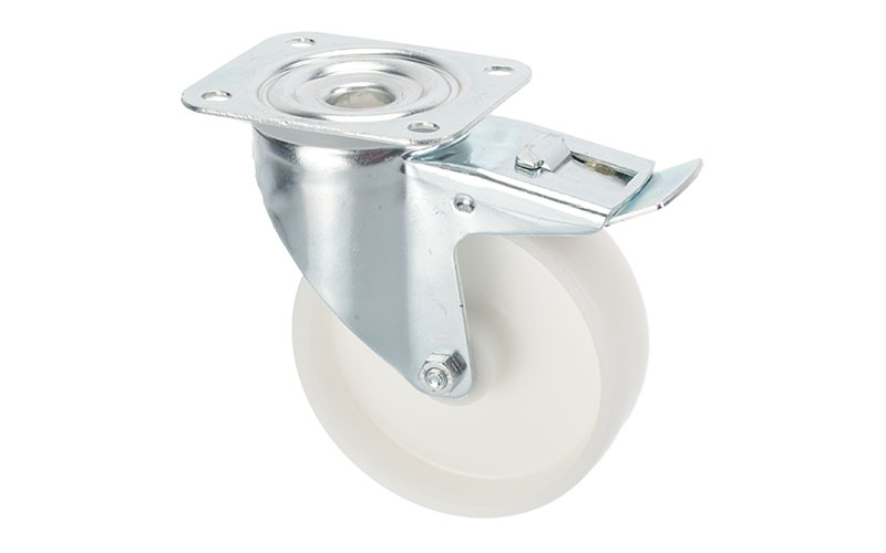 Industrihjul Ø 125 med Broms Nylon
