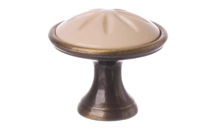 Knopp "Colmar" Bronsoxid / Beige
