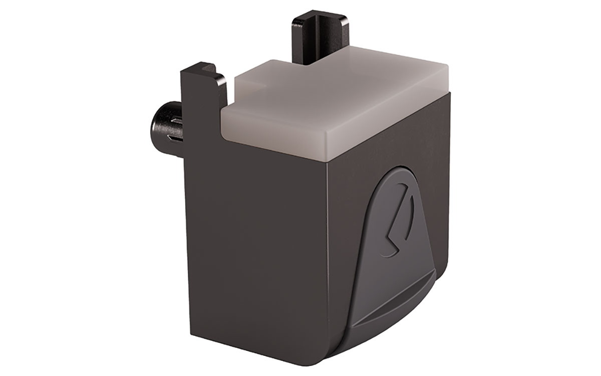 Glashyllbärare KUBIC med Ø 3 mm tapp,  Svart Nickel
