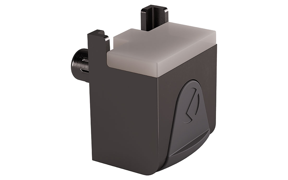 Glashyllbärare KUBIC med Ø 5 mm tapp, Svart Nickel