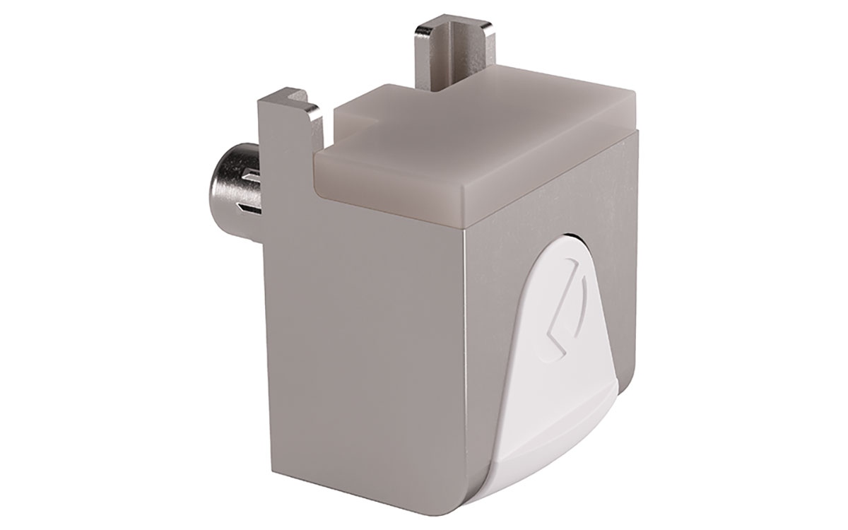 Glashyllbärare KUBIC med Ø 5 mm tapp, Vit