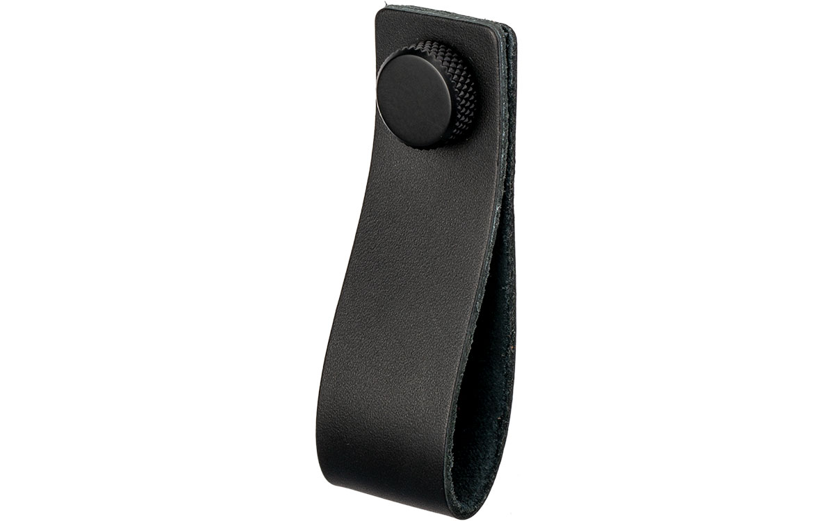 Knopp 'Arc' Svart Läder / Svart