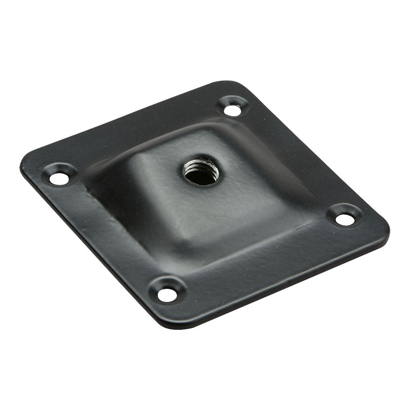 Vinklad fästplatta M8 66x58 mm 10° svart