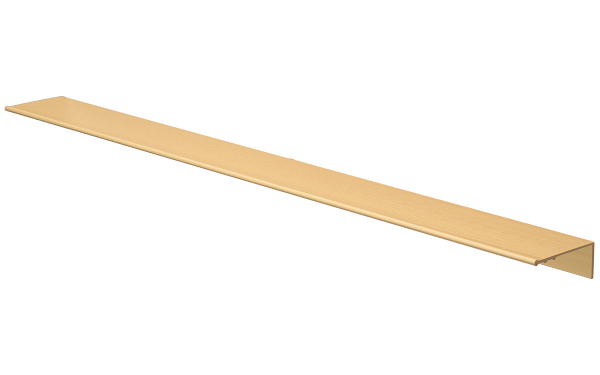 Grepplist 'Flat' Längd: 400 mm Borstad Mässing