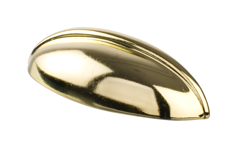 Skålhandtag "Shell" Blank Mässing