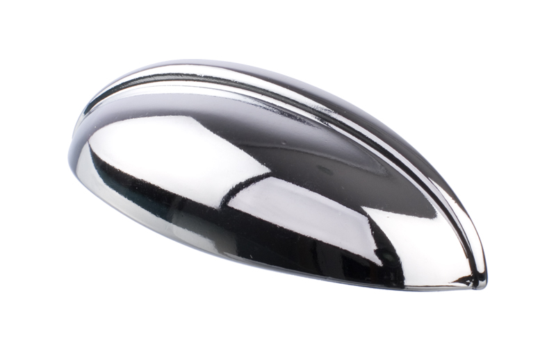 Skålhandtag "Shell" Blank Krom