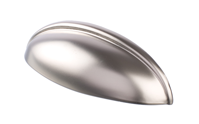 Skålhandtag "Shell" matt Nickel