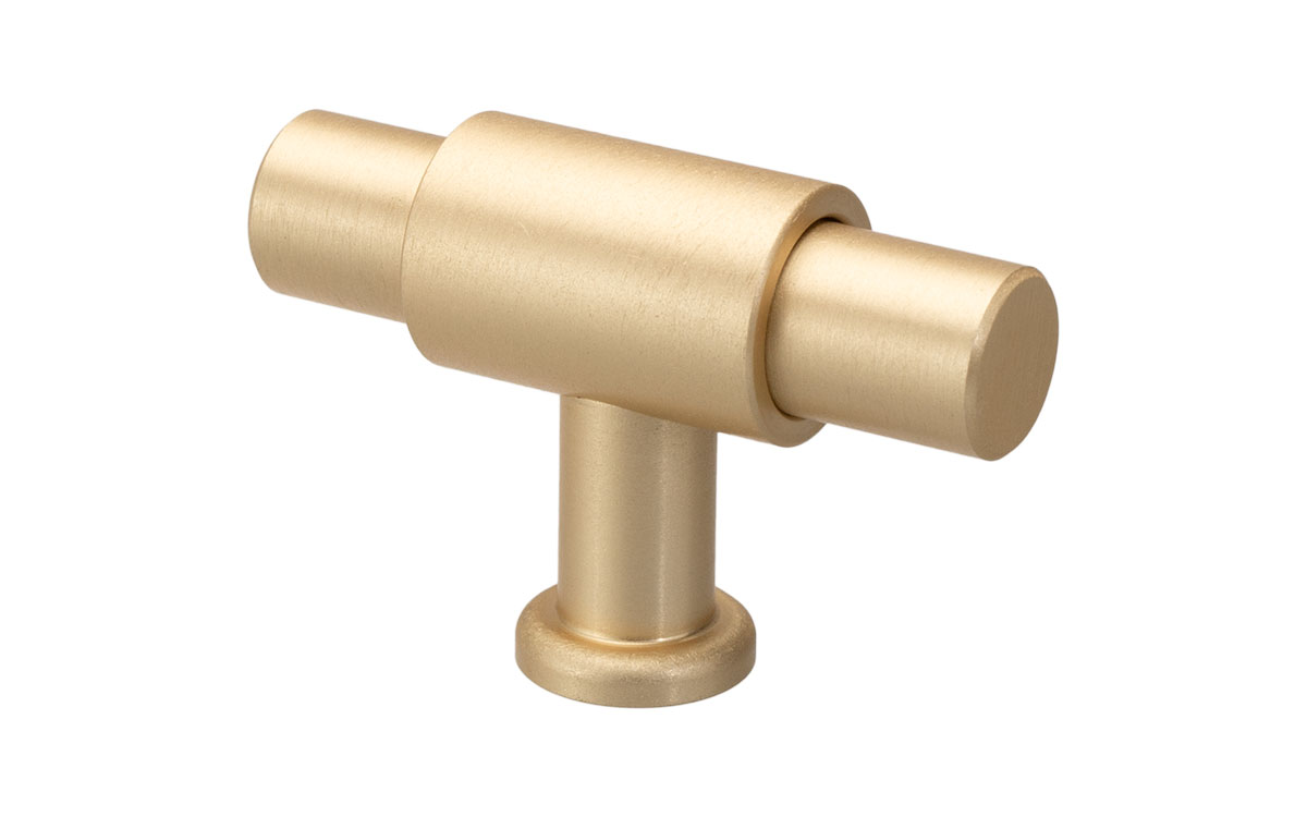 T Knopp 'Juvel' Mässing Satin