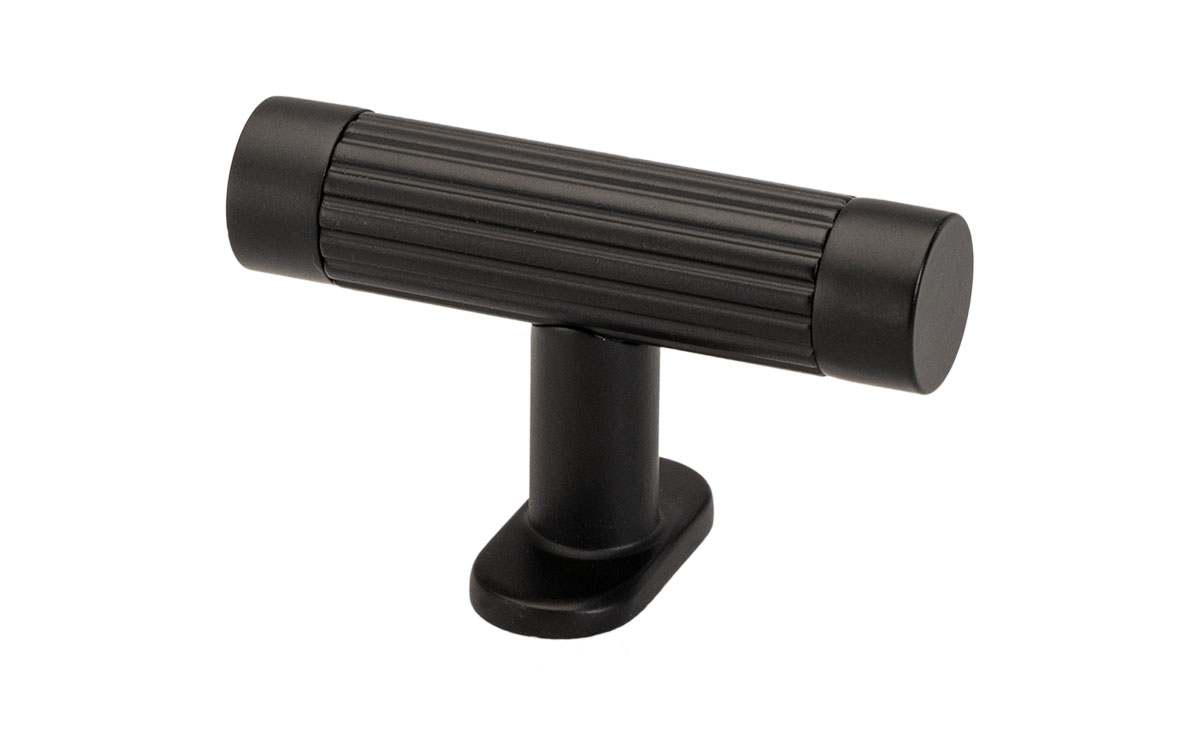 T Knopp 'Fluted' Svart Räfflad