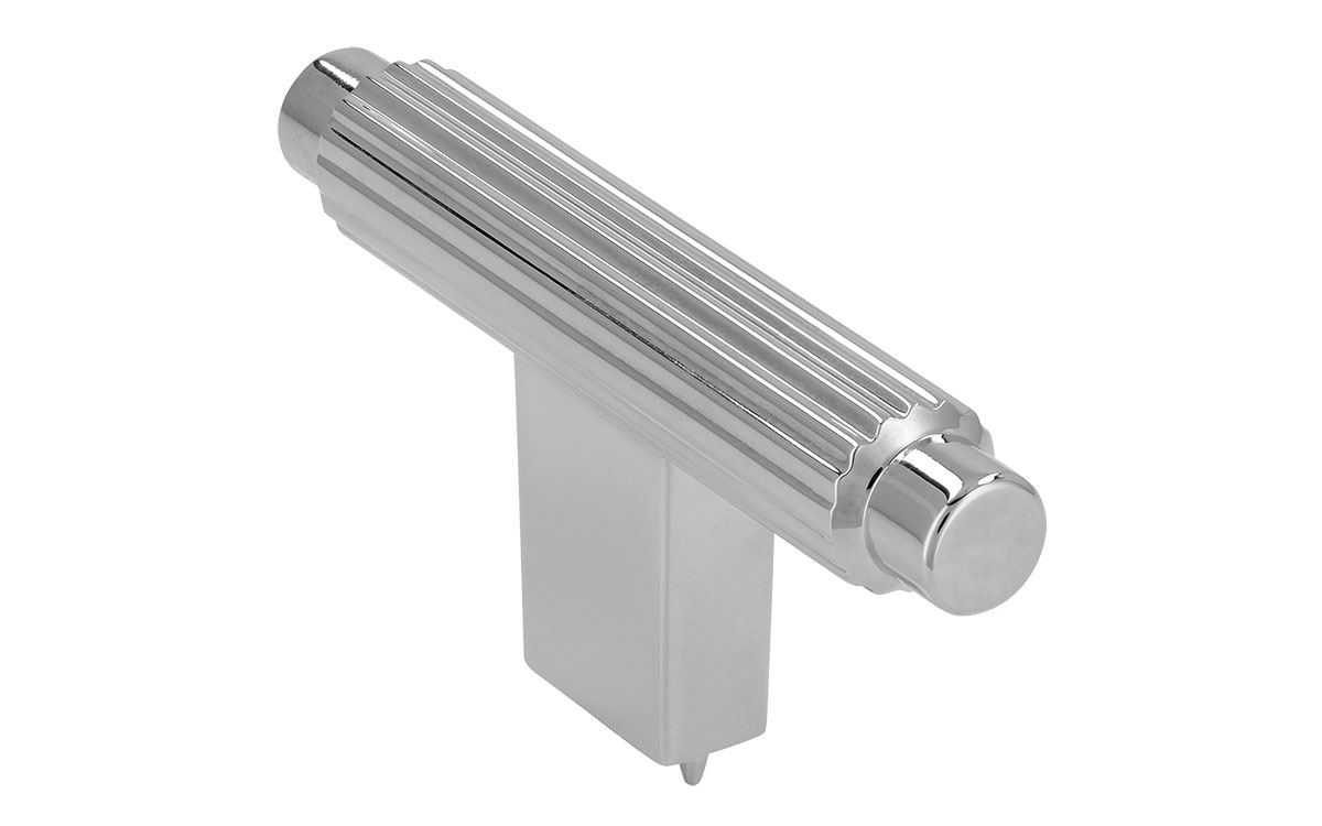 Knopp 'T-Hint' Blank Krom Räfflad