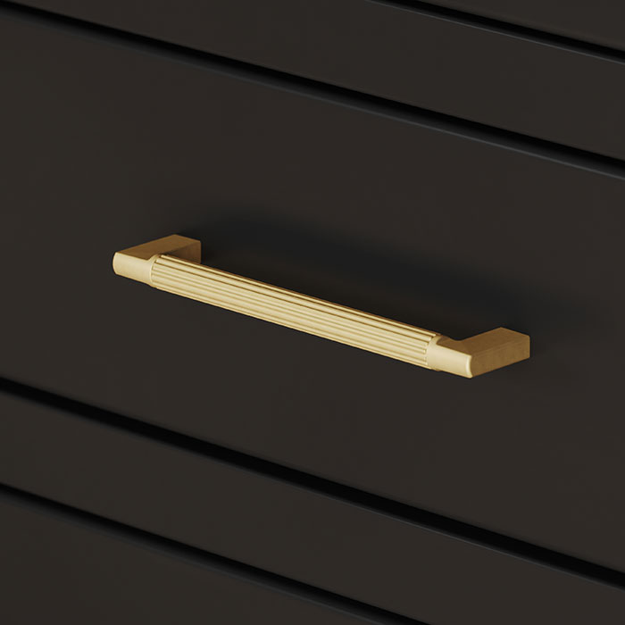 D Handle Art Brushed Brass